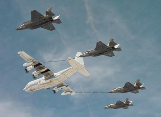Illustration for article titled Check Out These Stunning Shots Of USMC F-35Bs Refueling From KC-130Js